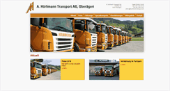 Desktop Screenshot of huerlimann-transport.ch