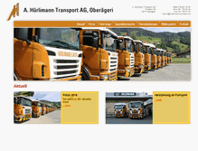 Tablet Screenshot of huerlimann-transport.ch